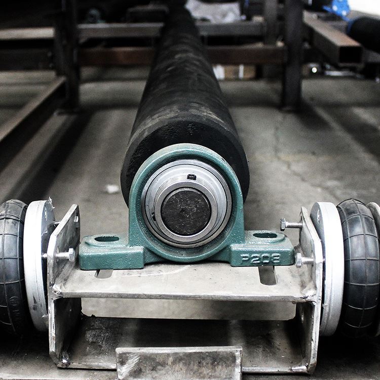 Beltestøtte Roller med EPDM -gummi og 304 stål